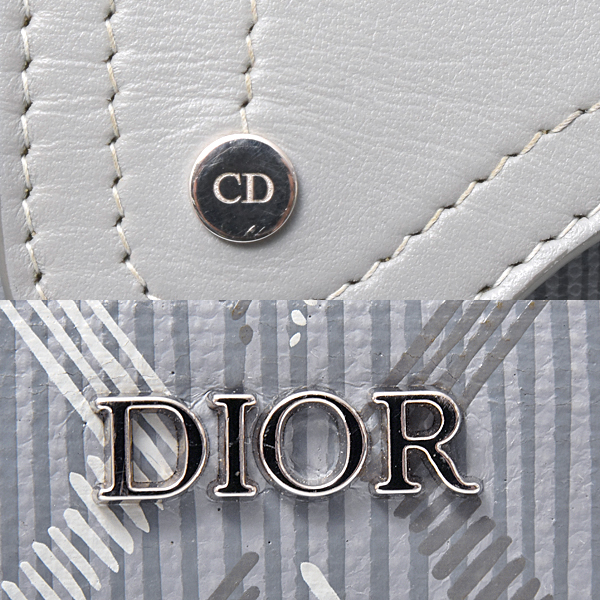クリスチャンディオール バッグ メンズ ランゴ トイレタリーケース CDダイヤモンド ポーチ グレー系 Christian Dior 2ADCA418CDP 中古