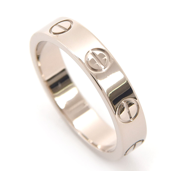 カルティエ 指輪 レディース ミニラブ リング 47号 実寸7号 ホワイトゴールド Cartier 750WG 中古