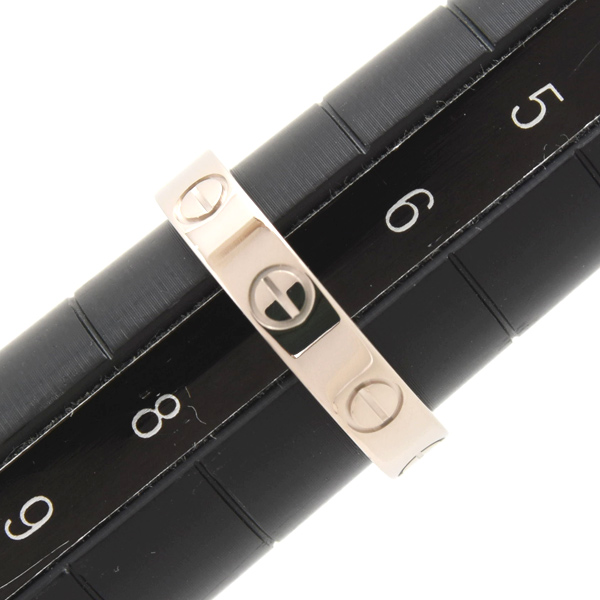 カルティエ 指輪 レディース ミニラブ リング 47号 実寸7号 ホワイトゴールド Cartier 750WG 中古