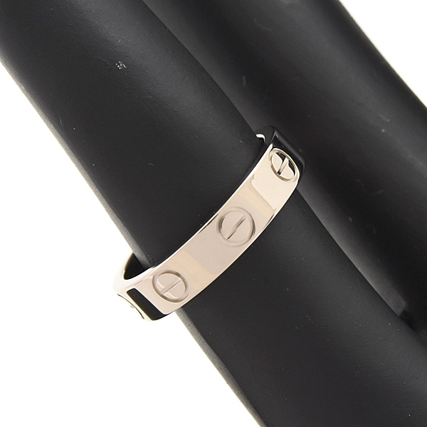 カルティエ 指輪 レディース ミニラブ リング 47号 実寸7号 ホワイトゴールド Cartier 750WG 中古