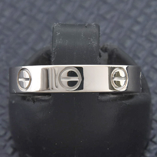 カルティエ 指輪 レディース ミニラブ リング 47号 実寸7号 ホワイトゴールド Cartier 750WG 中古