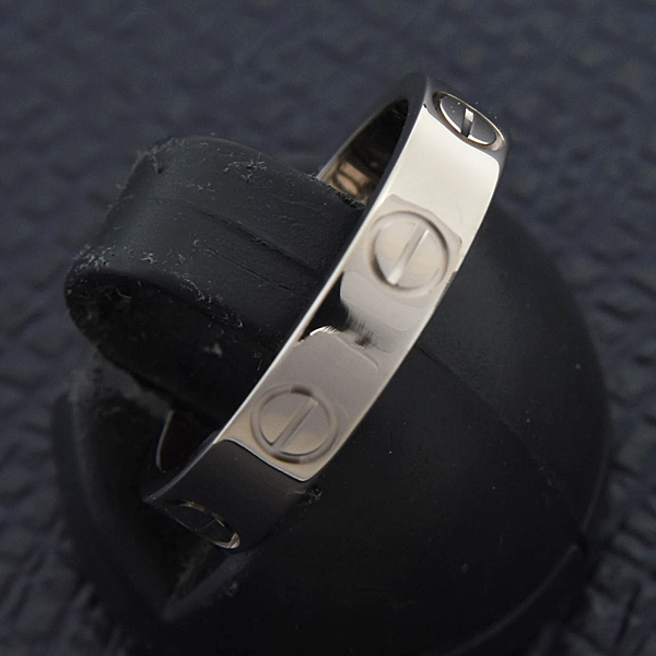 カルティエ 指輪 レディース ミニラブ リング 47号 実寸7号 ホワイトゴールド Cartier 750WG 中古