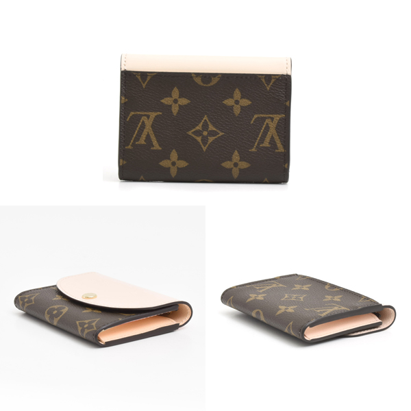 ルイヴィトン 財布 レディース モノグラム ポルトモネ ロザリ 折り財布 ピンクオパール Louis Vuitton M83600 中古