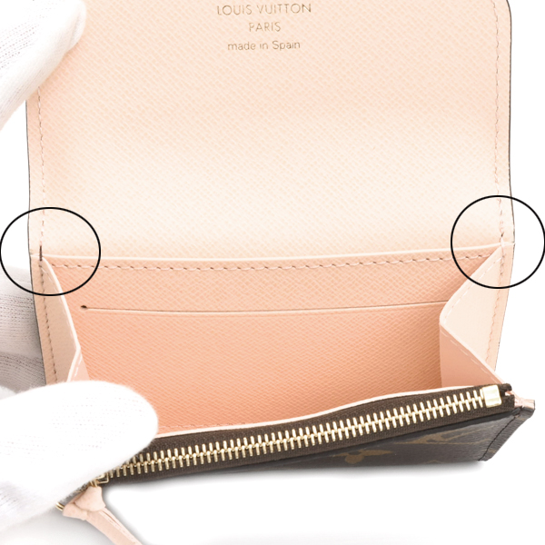 ルイヴィトン 財布 レディース モノグラム ポルトモネ ロザリ 折り財布 ピンクオパール Louis Vuitton M83600 中古