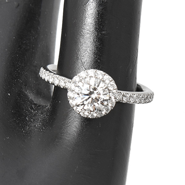 ハリーウィンストン 指輪 レディース マイクロパヴェ ダイヤモンド リング D0.50ct 5.5号 PT950 プラチナ HARRY WINSTON 中古
