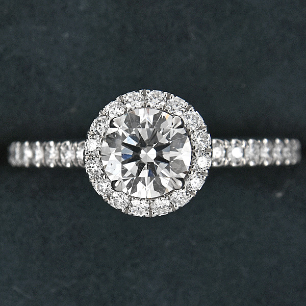 ハリーウィンストン 指輪 レディース マイクロパヴェ ダイヤモンド リング D0.50ct 5.5号 PT950 プラチナ HARRY WINSTON 中古