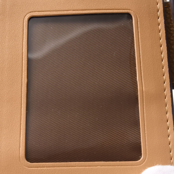 コーチ 財布 レディー スヌーピー コンパクト 2つ折り財布 PEANUTS コラボ レザー ホワイト×ブラウン COACH 中古