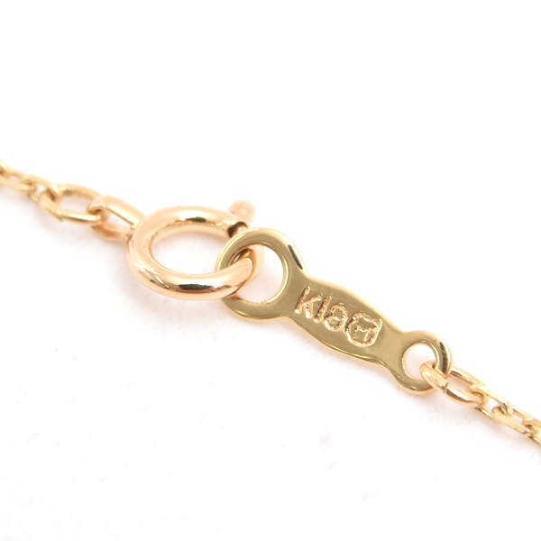 ミキモト ネックレス レディース モンキーモチーフ ダイヤ×パール ネックレス D0.40ct ゴールド MIKIMOTO K18 中古