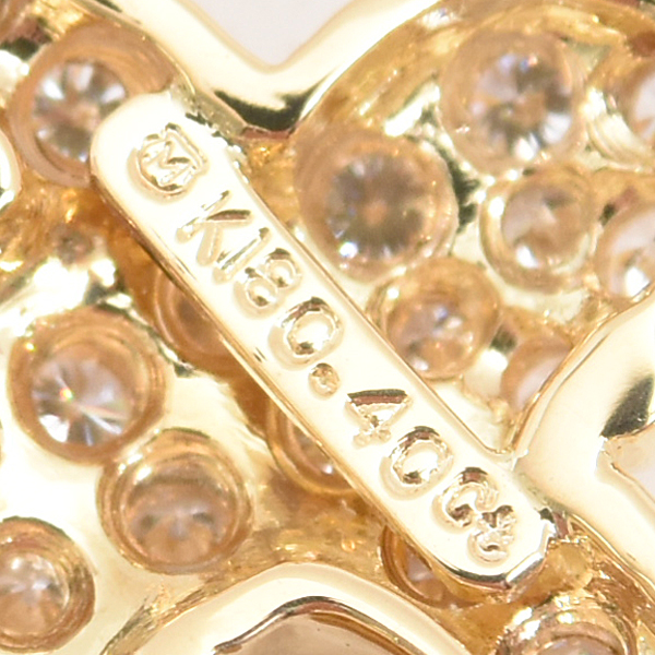 ミキモト ネックレス レディース モンキーモチーフ ダイヤ×パール ネックレス D0.40ct ゴールド MIKIMOTO K18 中古