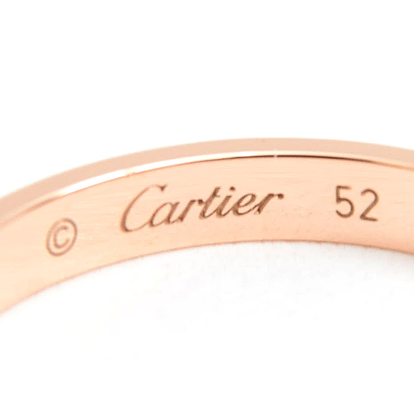 カルティエ 指輪 レディース ミニラブ フルパヴェダイヤ リング 52号 ピンクゴールド Cartier 750PG 中古