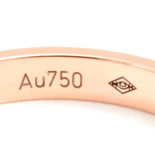 カルティエ 指輪 レディース ミニラブ フルパヴェダイヤ リング 52号 ピンクゴールド Cartier 750PG 中古