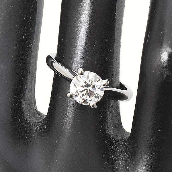 カルティエ 指輪 レディース ソリテール ダイヤモンド リング 立爪 D1.16ct G-VVS1-EX 50号 プラチナ Cartier PT950 中古