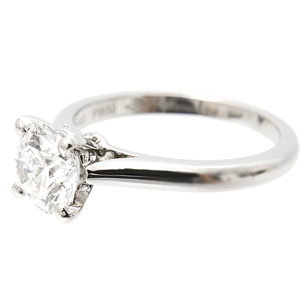 カルティエ 指輪 レディース ソリテール ダイヤモンド リング 立爪 D1.16ct G-VVS1-EX 50号 プラチナ Cartier PT950 中古