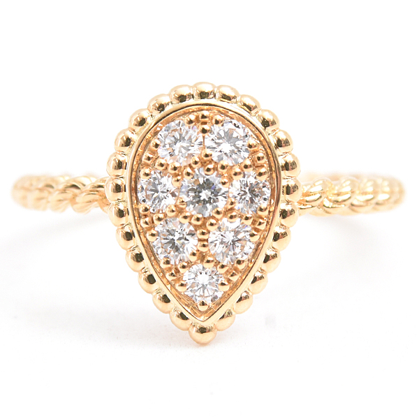 ブシュロン 指輪 レディース セルパンボエム スモール ダイヤ リング 53号 イエローゴールド BOUCHERON 750YG 中古