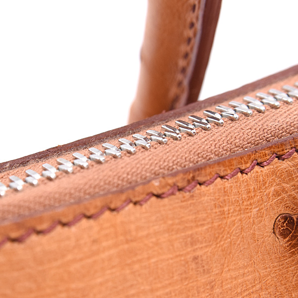 エルメス バッグ レディース ボリード ウェブ □E刻 ハンドバッグ コニャック オーストリッチ HERMES 中古