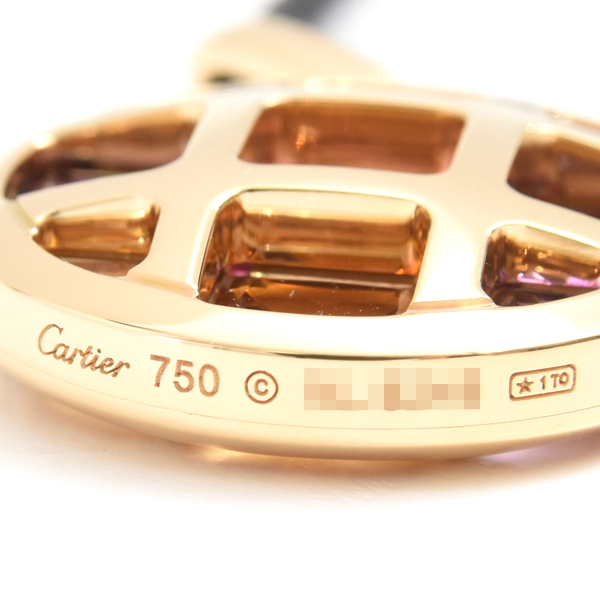 カルティエ ネックレス ユニセックス パシャグリッド マルチカラーストーン ネックレス 保証書付 イエローゴールド Cartier 750YG 中古