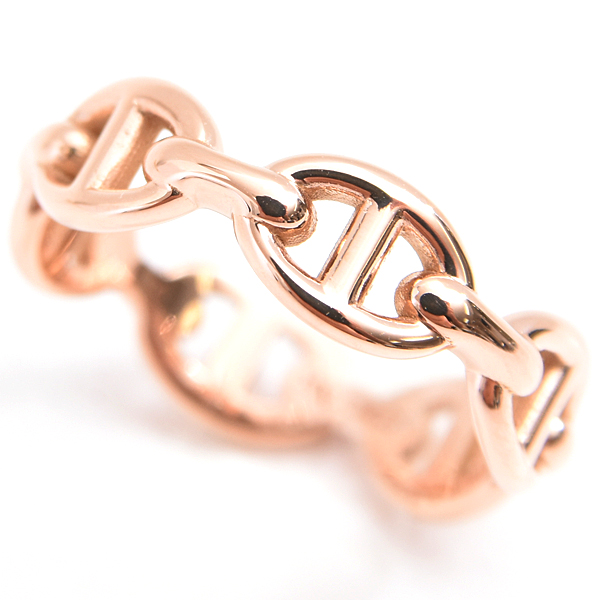 エルメス 指輪 レディース シェーヌダンクル アンシェネPM リング 51号 ピンクゴールド HERMES 750PG 中古