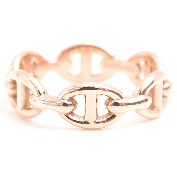 エルメス 指輪 レディース シェーヌダンクル アンシェネPM リング 51号 ピンクゴールド HERMES 750PG 中古