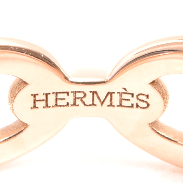 エルメス 指輪 レディース シェーヌダンクル アンシェネPM リング 51号 ピンクゴールド HERMES 750PG 中古