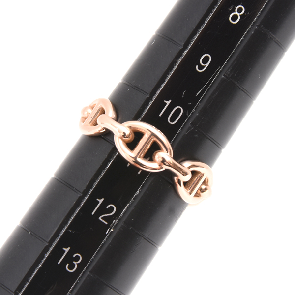 エルメス 指輪 レディース シェーヌダンクル アンシェネPM リング 51号 ピンクゴールド HERMES 750PG 中古