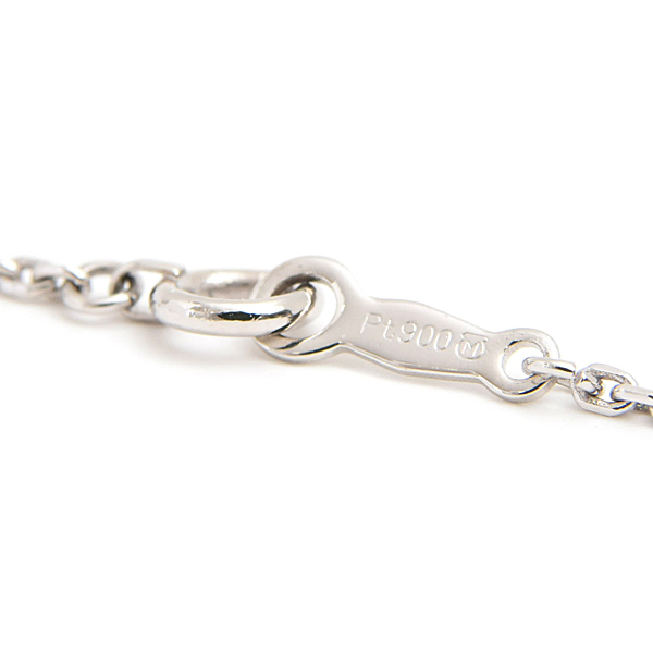 ミキモト ネックレス レディース ダイヤ リーフデザイン ペンダント D0.32ct プラチナ MIKIMOTO PT900 中古