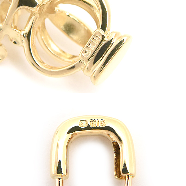 ミキモト ペンダント レディース 3Pパール ダイヤ フラワーモチーフ 3WAY ブローチ 3.0mm～4.0mm珠 イエローゴールド MIKIMOTO K18 中古