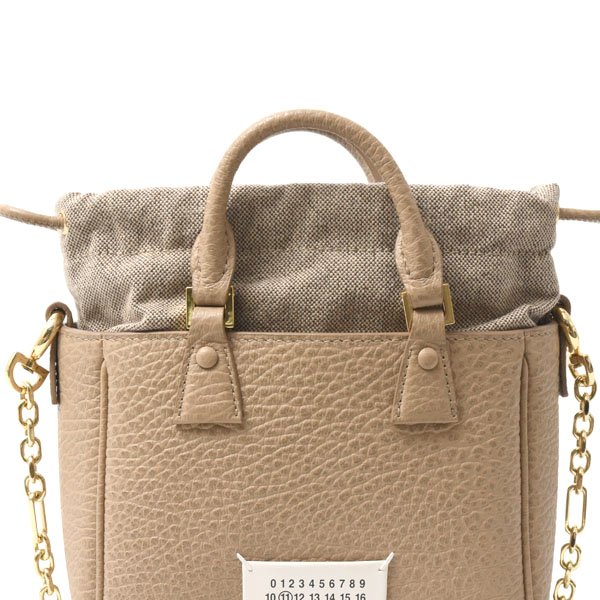 メゾンマルジェラ バッグ レディース 5AC トートバッグ 2WAY ショルダーバッグ カーフ ベージュ Maison Margiela SB1WG0046P4348T8127 中古