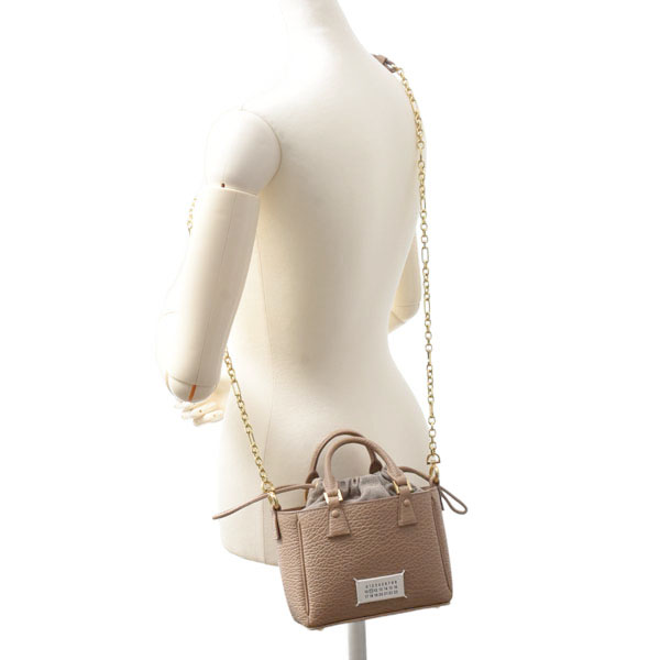 メゾンマルジェラ バッグ レディース 5AC トートバッグ 2WAY ショルダーバッグ カーフ ベージュ Maison Margiela SB1WG0046P4348T8127 中古