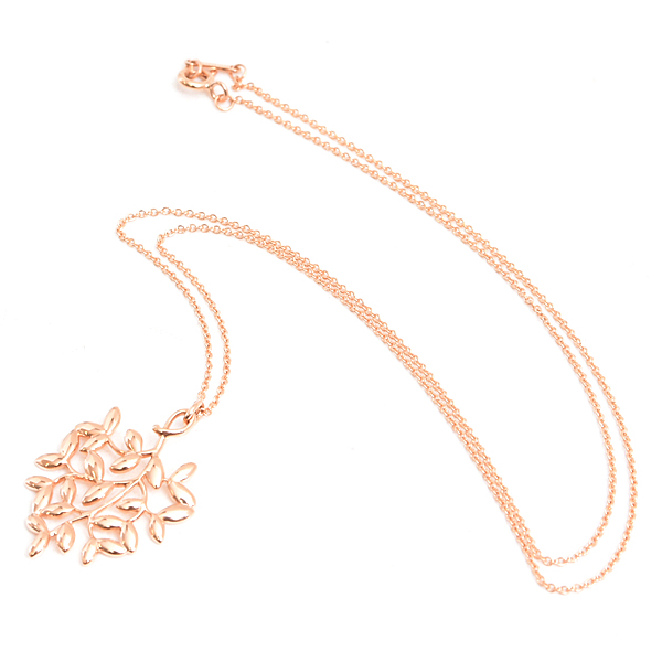 ティファニー ネックレス レディース オリーブリーフ ネックレス ピンクゴールド TIFFANY 750PG 中古