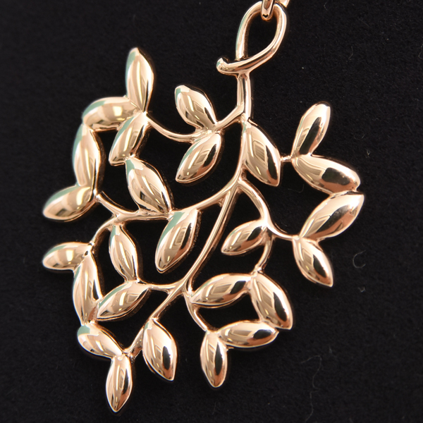 ティファニー ネックレス レディース オリーブリーフ ネックレス ピンクゴールド TIFFANY 750PG 中古