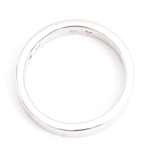 カルティエ 指輪 レディース エングレーブド 2Pダイヤ リング 47号 実寸7号 プラチナ Cartier PT950 中古