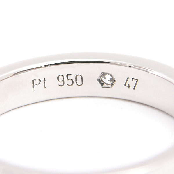 カルティエ 指輪 レディース エングレーブド 2Pダイヤ リング 47号 実寸7号 プラチナ Cartier PT950 中古
