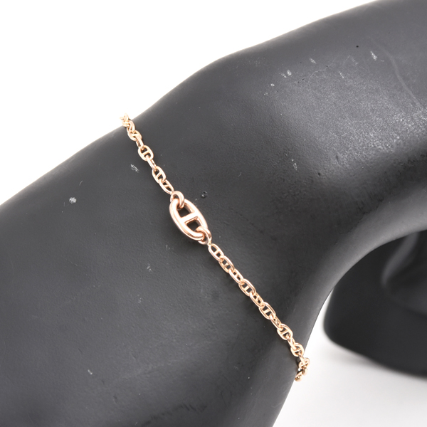 エルメス ブレス レディース シェーヌダンクル ファランドールTPM ブレス ピンクゴールド HERMES 750PG 中古