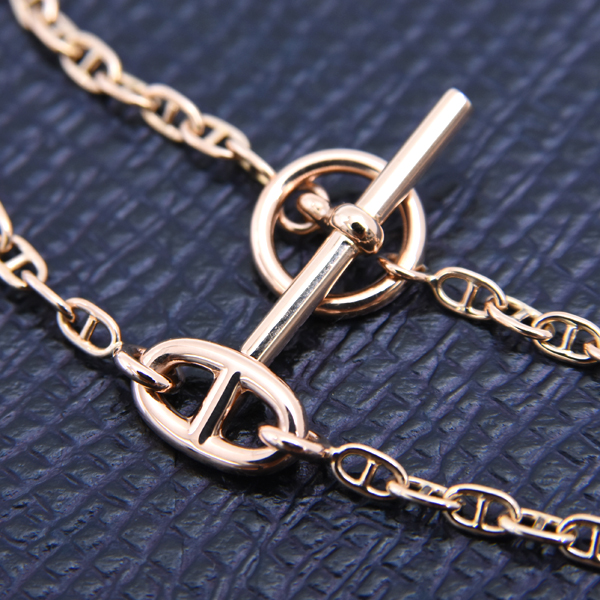 エルメス ブレス レディース シェーヌダンクル ファランドールTPM ブレス ピンクゴールド HERMES 750PG 中古