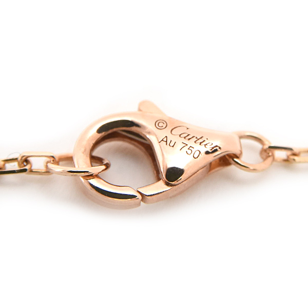 カルティエ ネックレス レディース トリニティ 1Pダイヤモンド ペンダント ゴールド Cartier 750YG×WG×PG 中古