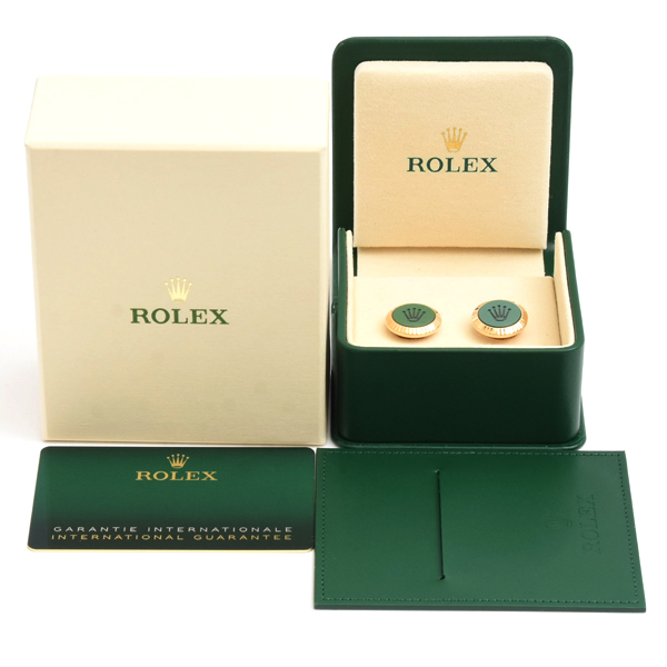 ロレックス カフス メンズ フルーテッド カフリンクス イエローゴールド ROLEX 750YG 中古