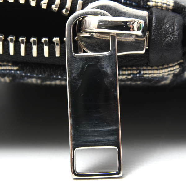 ディオール バッグ メンズ クラッチバッグ セカンドバッグ オブリーグ ジャガード レザー ネイビー Dior 中古