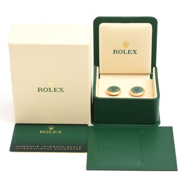 ロレックス カフス メンズ フルーテッド カフリンクス イエローゴールド ROLEX 750YG 中古