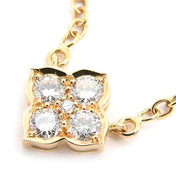 カルティエ ネックレス レディース ヒンドゥ 5Pダイヤモンド ネックレス LM イエローゴールド Cartier 750YG 中古
