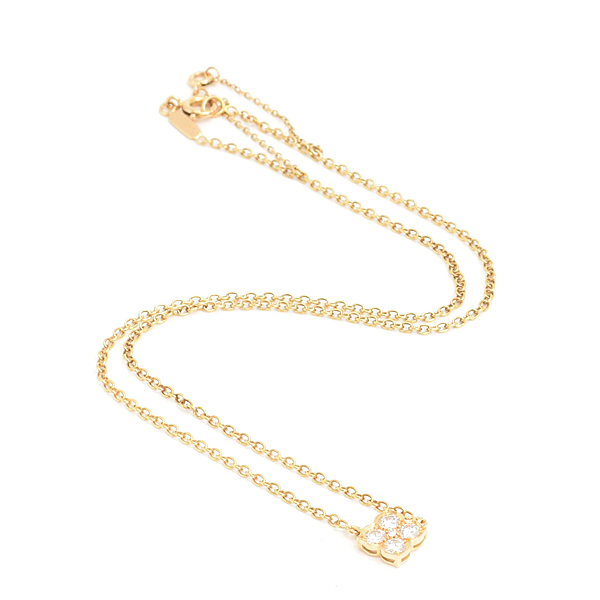 カルティエ ネックレス レディース ヒンドゥ 5Pダイヤモンド ネックレス LM イエローゴールド Cartier 750YG 中古