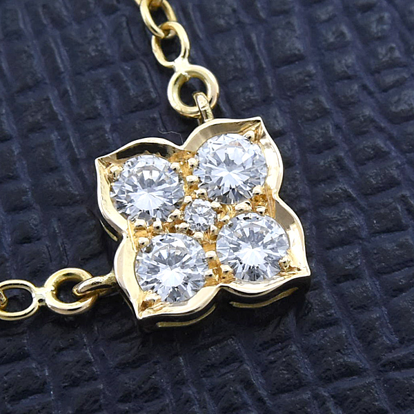 カルティエ ネックレス レディース ヒンドゥ 5Pダイヤモンド ネックレス LM イエローゴールド Cartier 750YG 中古
