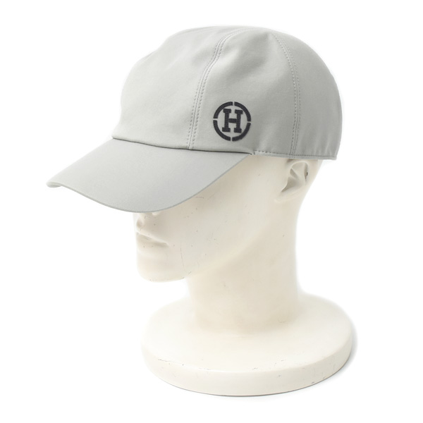 エルメス 帽子 メンズ レディース マイルス Hサークル キャップ コットン サイズ60 グレー HERMES 中古