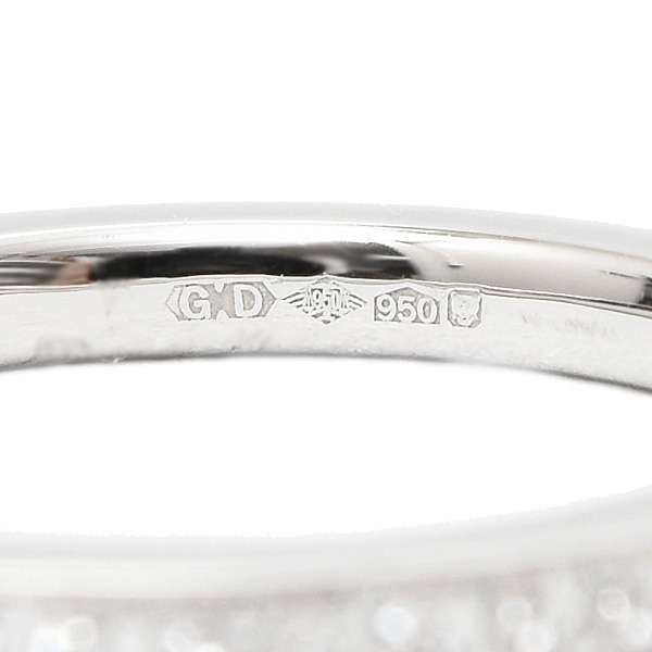 グラフ 指輪 レディース スレッド セット フルエタニティ リング ダイヤモンド D0.44ct 10号強 プラチナ GRAFF PT950 中古