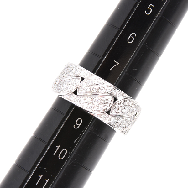 カルティエ 指輪 レディース ラドーニャ フルダイヤ リング 48号 ホワイトゴールド Cartier 750WG 中古