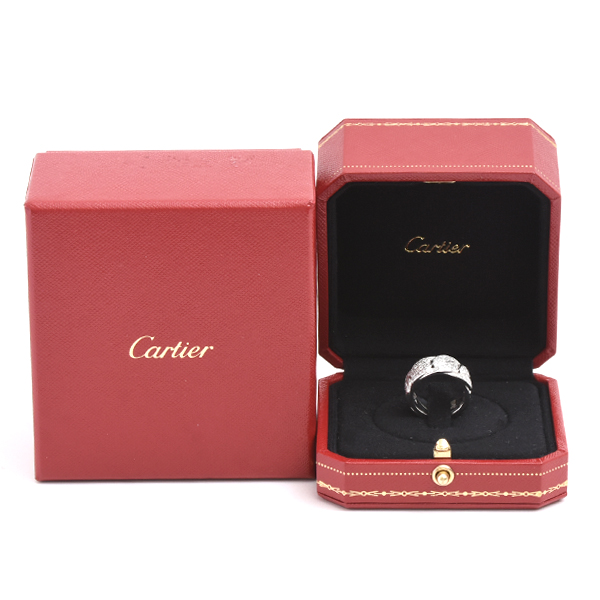 カルティエ 指輪 レディース ラドーニャ フルダイヤ リング 48号 ホワイトゴールド Cartier 750WG 中古