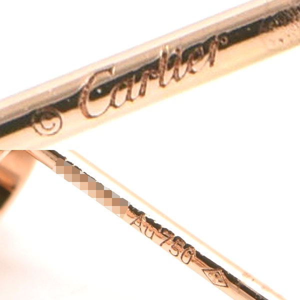 カルティエ ピアス レディース ダムール ダイヤモンド ピアス ピンクゴールド Cartier 750PG 中古