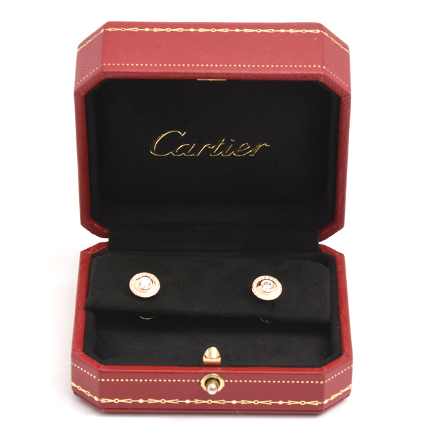 カルティエ ピアス レディース ダムール ダイヤモンド ピアス ピンクゴールド Cartier 750PG 中古