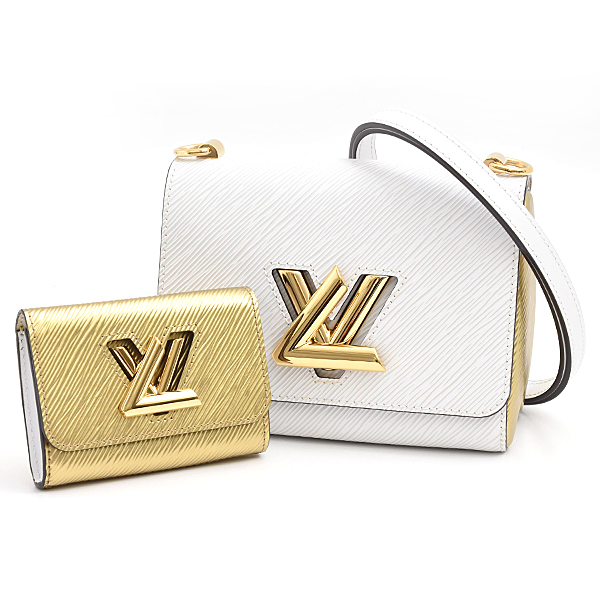 ルイヴィトン バッグ レディース エピ ツイストPM&ツイスティ ホワイト ゴールド ミニバッグ ショルダー 財布 Louis Vuitton M55685 中古