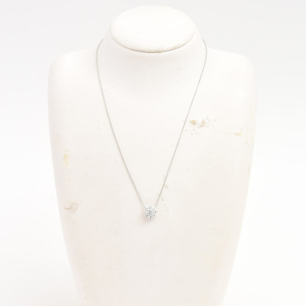 ハリーウィンストン ネックレス レディース サンフラワー ミニ ダイヤ ネックレス プラチナ HARRY WINSTON PT950 中古