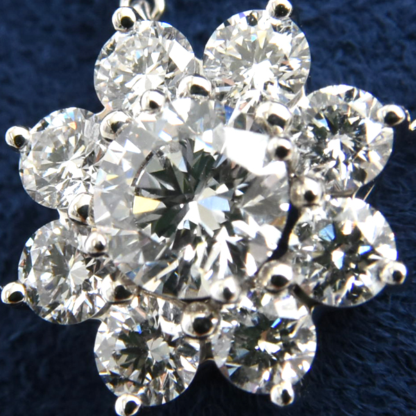 ハリーウィンストン ネックレス レディース サンフラワー ミニ ダイヤ ネックレス プラチナ HARRY WINSTON PT950 中古